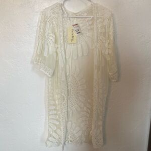 Rebellion Cream Lace Cover-Up
